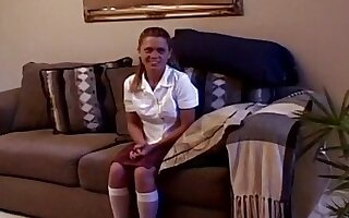 Granddaughter with grandma penetrates her pussy with fake