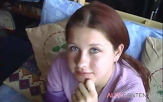 British teen blows cock plus takes facial